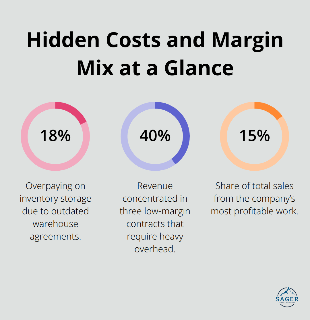 Percentages highlighting hidden costs and margin mix for U.S. businesses - financial clarity services