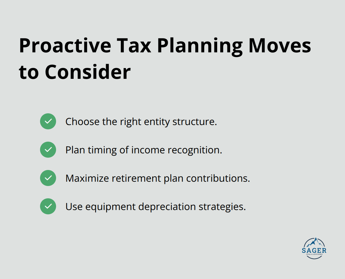 Checklist of proactive small business tax planning strategies - business advisory insights