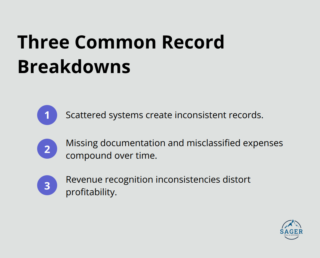 Key breakdowns that lead to unclear financials.