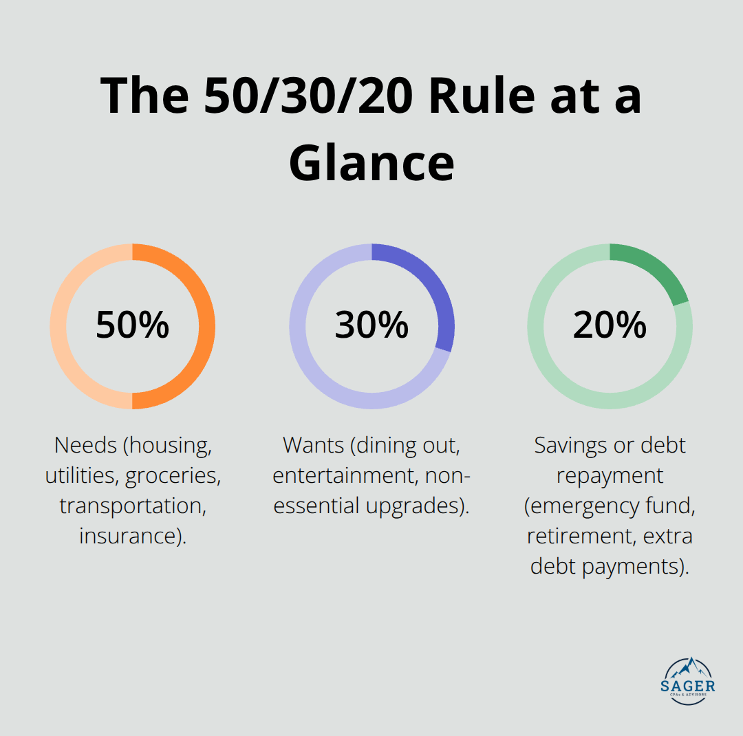 Chart illustrating the 50/30/20 budgeting rule for needs, wants, and savings/debt. - Financial clarity for individuals
