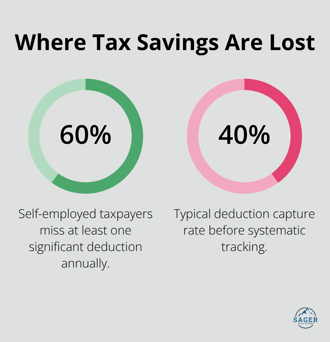 Percentage statistics on missed deductions and low capture rates among U.S. taxpayers